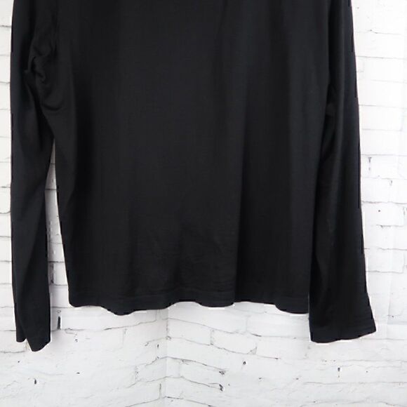 BOSS HUGO BOSS BLACK V NECK LONG SLEEVE SILK SHIRT SIZE MEDIUM - Picture 6 of 11